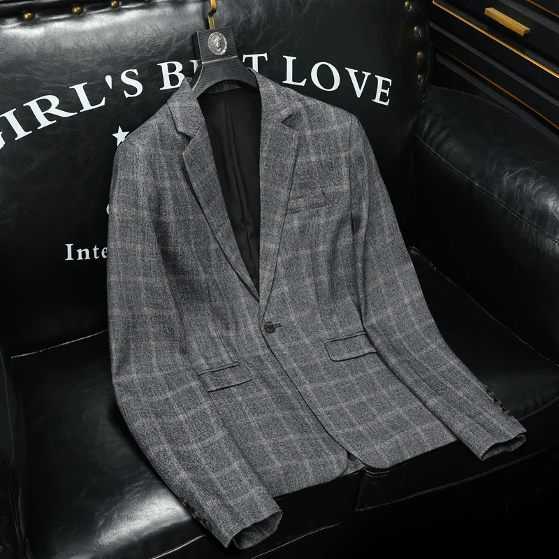 

Ele Faionable Slim Fit Men's Suit Top Casual Busin Formal Large Size Cusizable Sli Urban Menswear