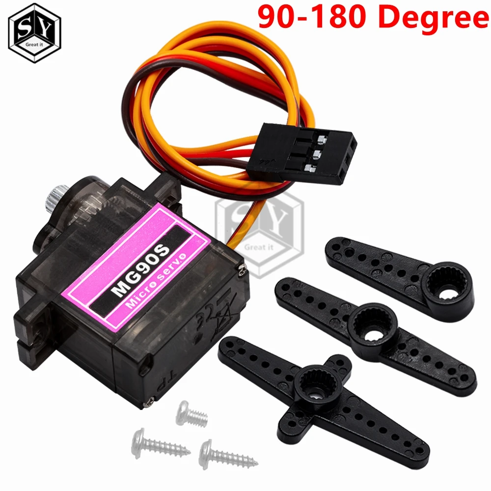 BAISHUN  1pcs/5pcs MG90S Metal gear Digital 9g Servo For Rc Helicopter plane boat car MG90 9G IN STOCK