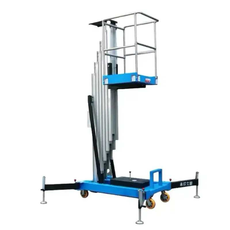 4-10M Single Column Electric Lift Aluminum Alloy Manned Lifting Platform Electric Scaffolding FOB Price