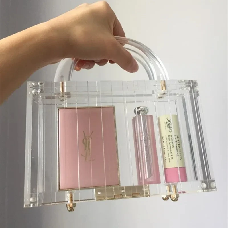 New Trendy Handbag Brand Fashion Women Handbags Transparent Acrylic Luxury Party Prom Evening Bag Woman Casual Box Clear Clutch