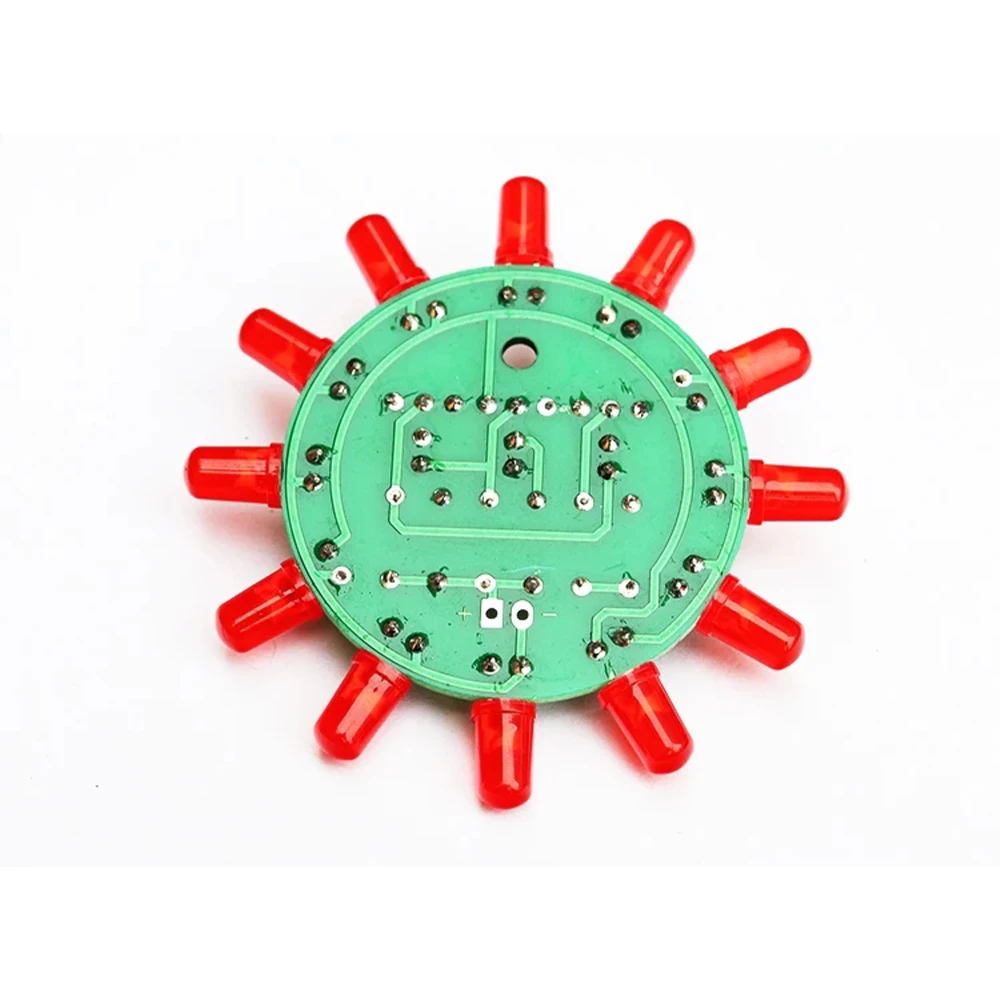 Diy Electronic Kit Set LED Round Water Light Making Kit for Skill Training Soldering Practice Parts