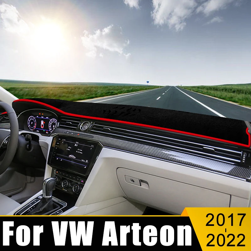 

For Volkswagen VW Arteon 2017 2018 2019 2020 2021 2022 Car Dashboard Cover Avoid Light Pad Sun Shade Anti-UV Carpet Non-Slip Mat