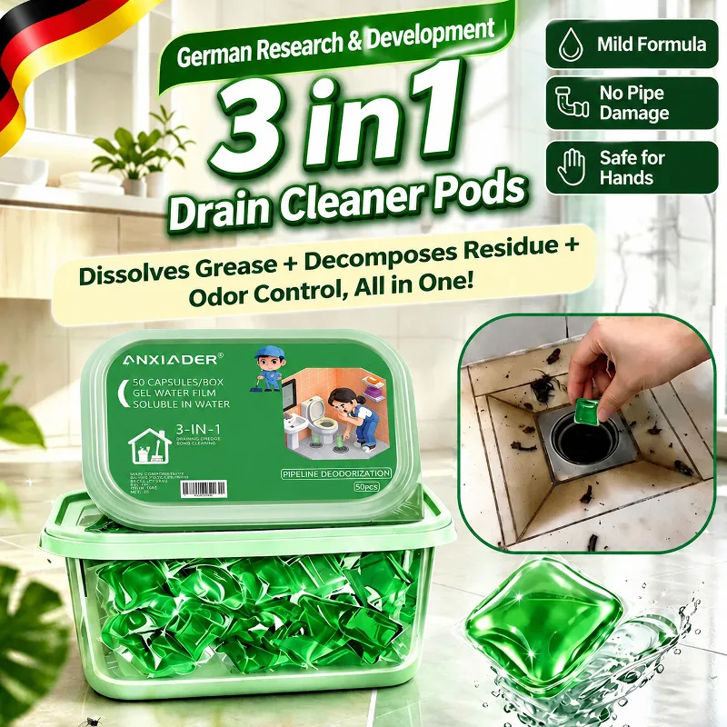 Drain Cleaner Deodorizer Water Soluble Pearls Powerful Clog Remover for Kitchen Sink Bathroom Toilet Shower Pipe Odor Eliminator