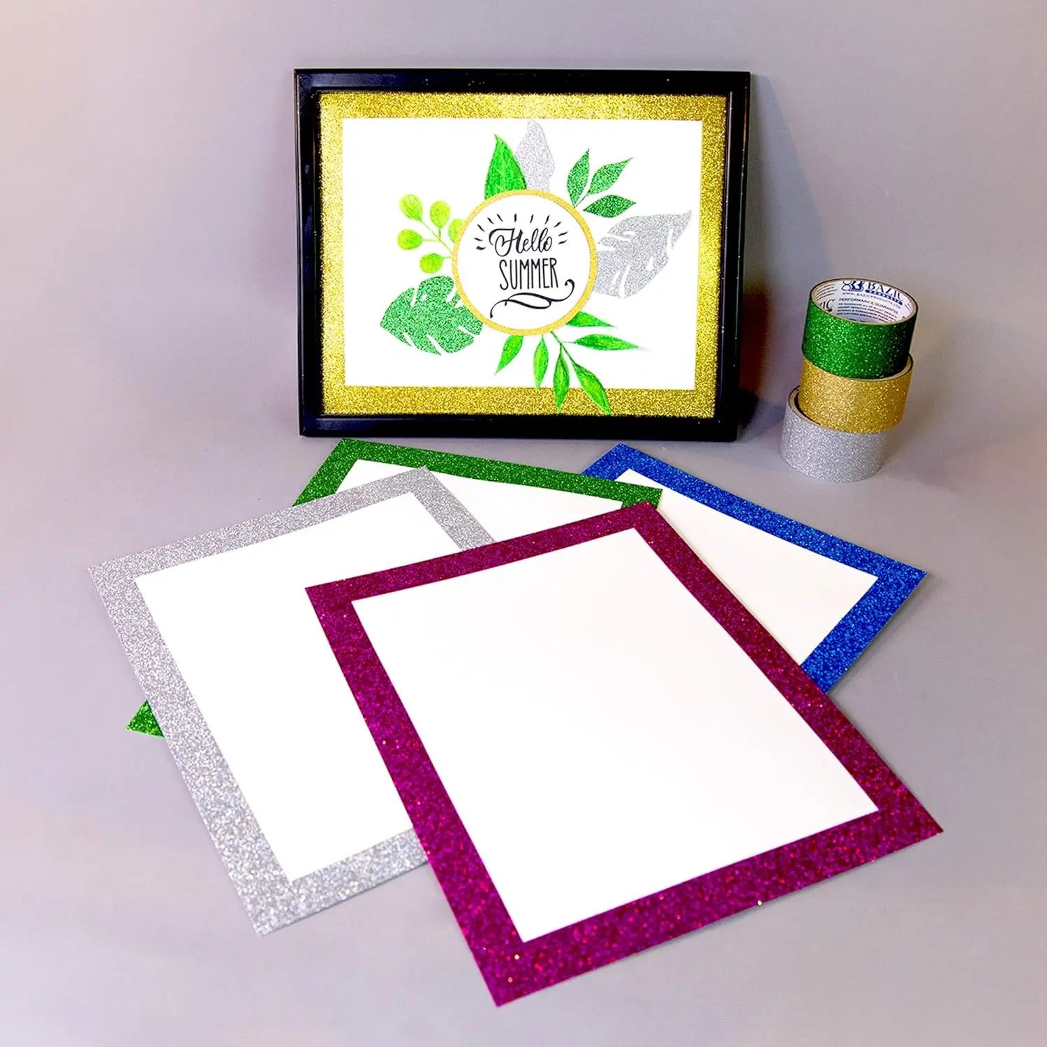 BAZIC Poster Board Glitter Color 11" X 14", Sparkling  Colored Poster Board Paper for Christmas Wedding Birthday  Projec