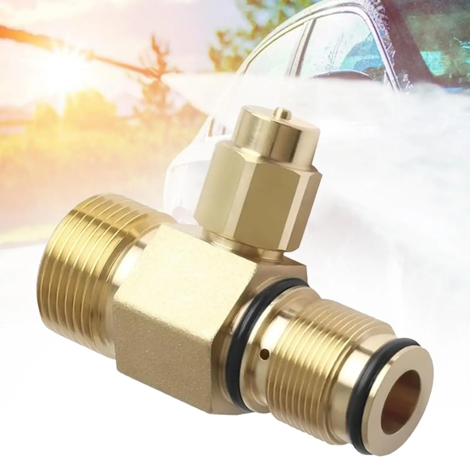 

Water Outlet Fitting for Pressure Washer Pump 0.86'' Thread Sturdy Coupler Copper Replace for 7106264 for Boat Emergency Farm