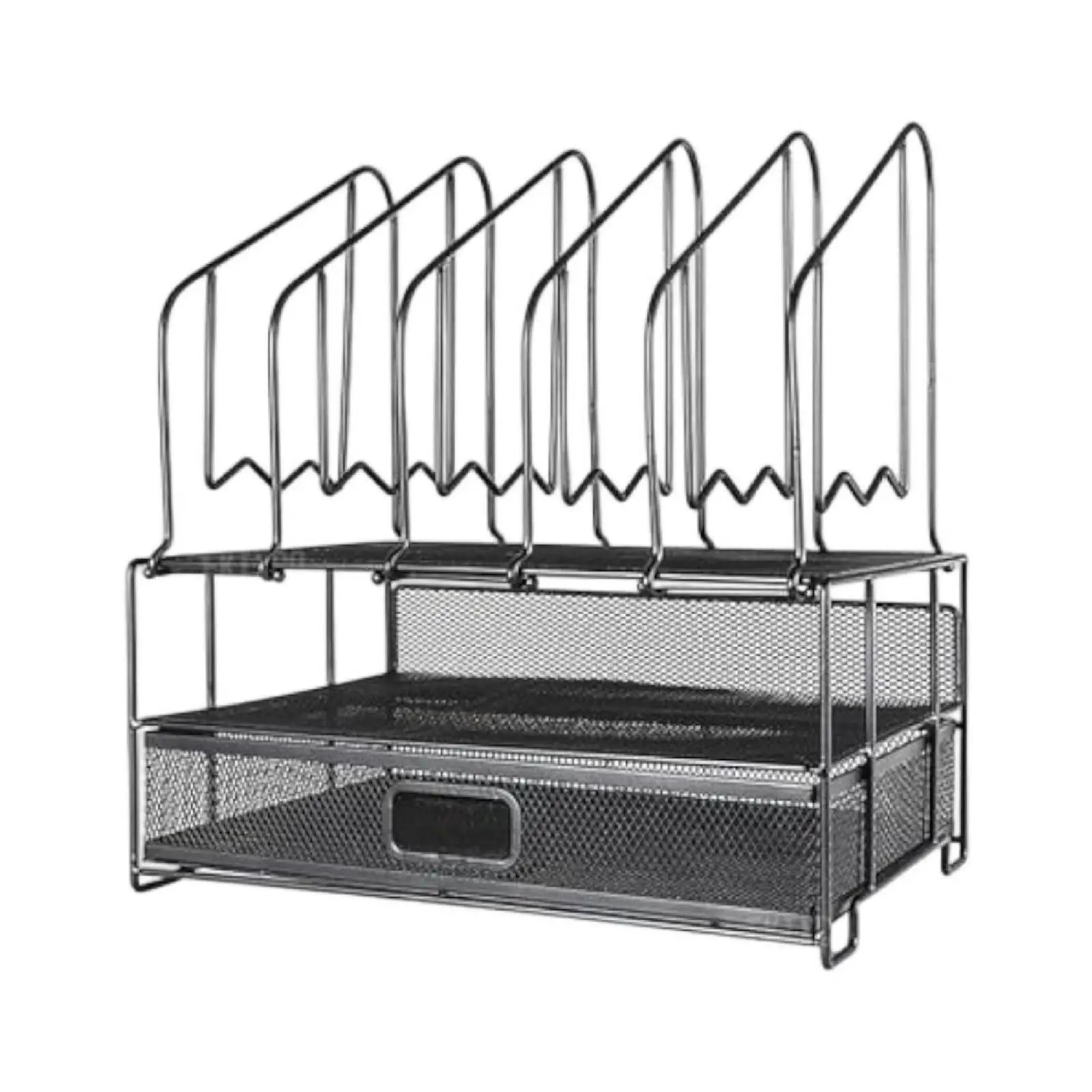 Mesh Desk Organizer Slim Three-Tier Mesh File Organizer Stackable