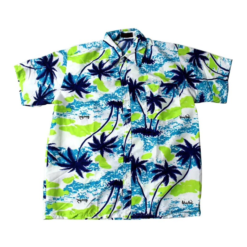 

Men Beach Shirts Colorful Hawaiian Cartoon Floral Print Shirt Casual Loose Short Sleeves Summer Travel Top Fashion Shirts