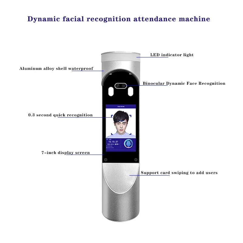 7-inch Access Control Machine With 3 Million High-definition Cameras For Quick Recognition Of Facial Images