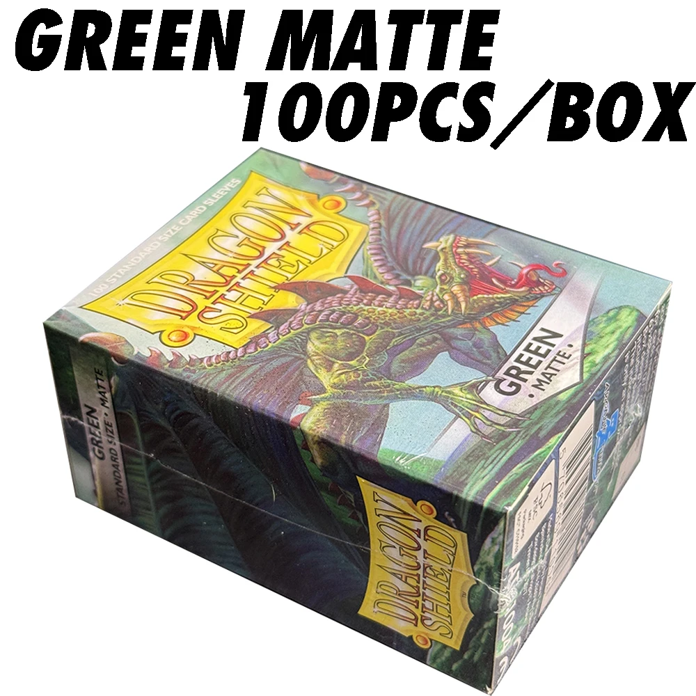 

100 PCS/Box 66x91MM Green Dragon Shield Card Sleeves with Matte Finish for TCG/PTCG/OPCG Board Games Standard Size Competition