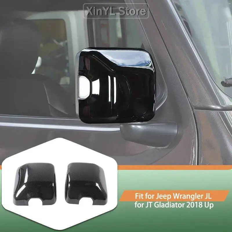 

ABS автомобильное зеркало заднего вида, декоративная крышка, наклейки для Jeep Wrangler JL JT Gladiator 2018, внешние аксессуары для автомобиля