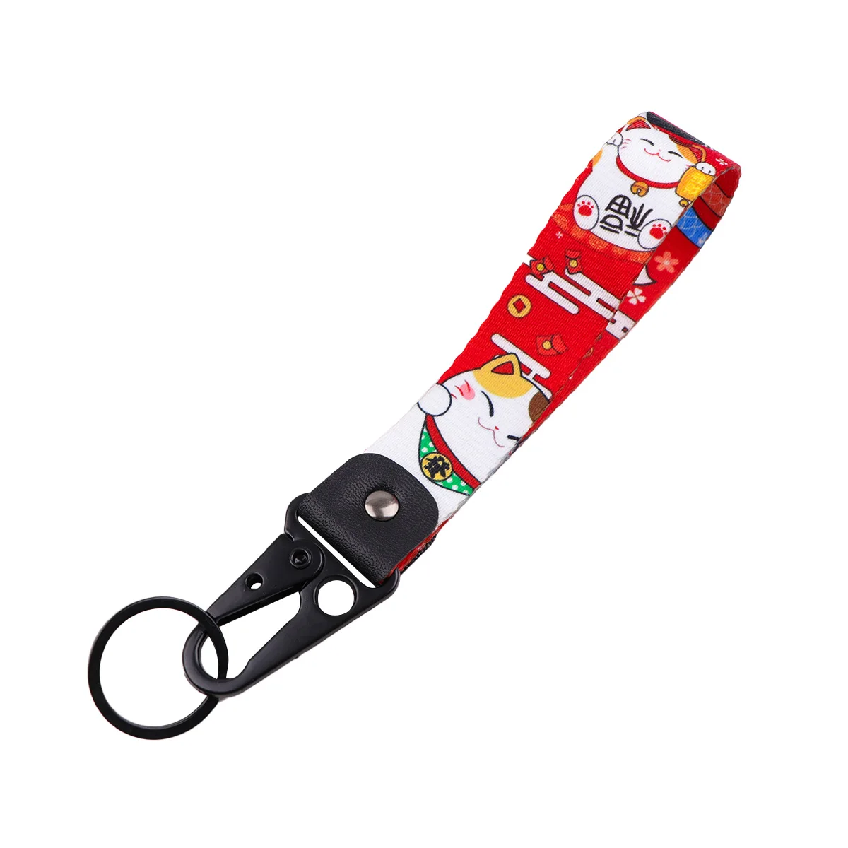 Lucky Cat Eagle Beak Schlüsselanhänger, Motorräder, Mädchen, Animation, kurze Schlüsselbänder, verwendet in Telefonseil, Ausweishalter, Zubehör