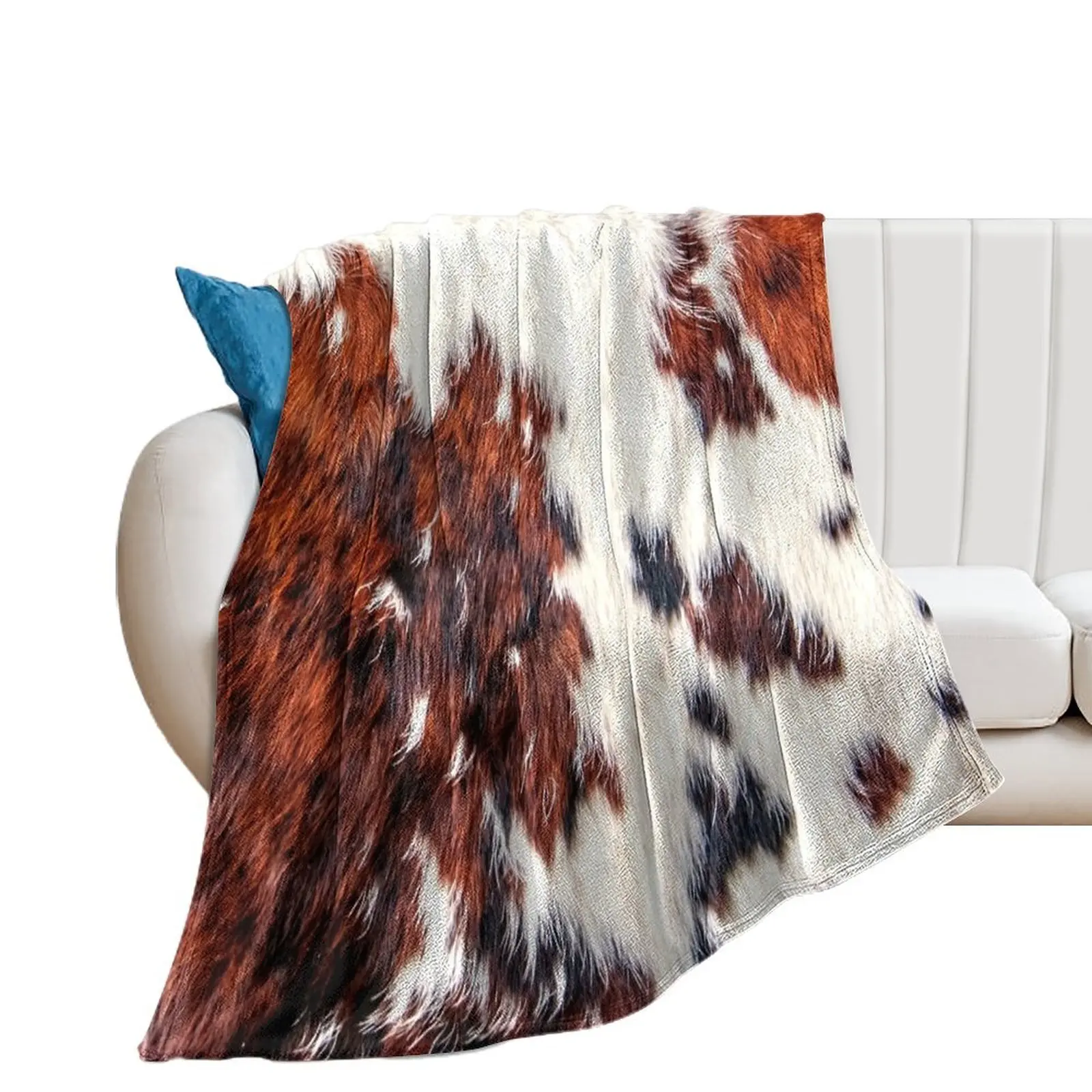 

Cowhide animal skin fur Throw Blanket Baby wednesday Sofas Flannel Blankets