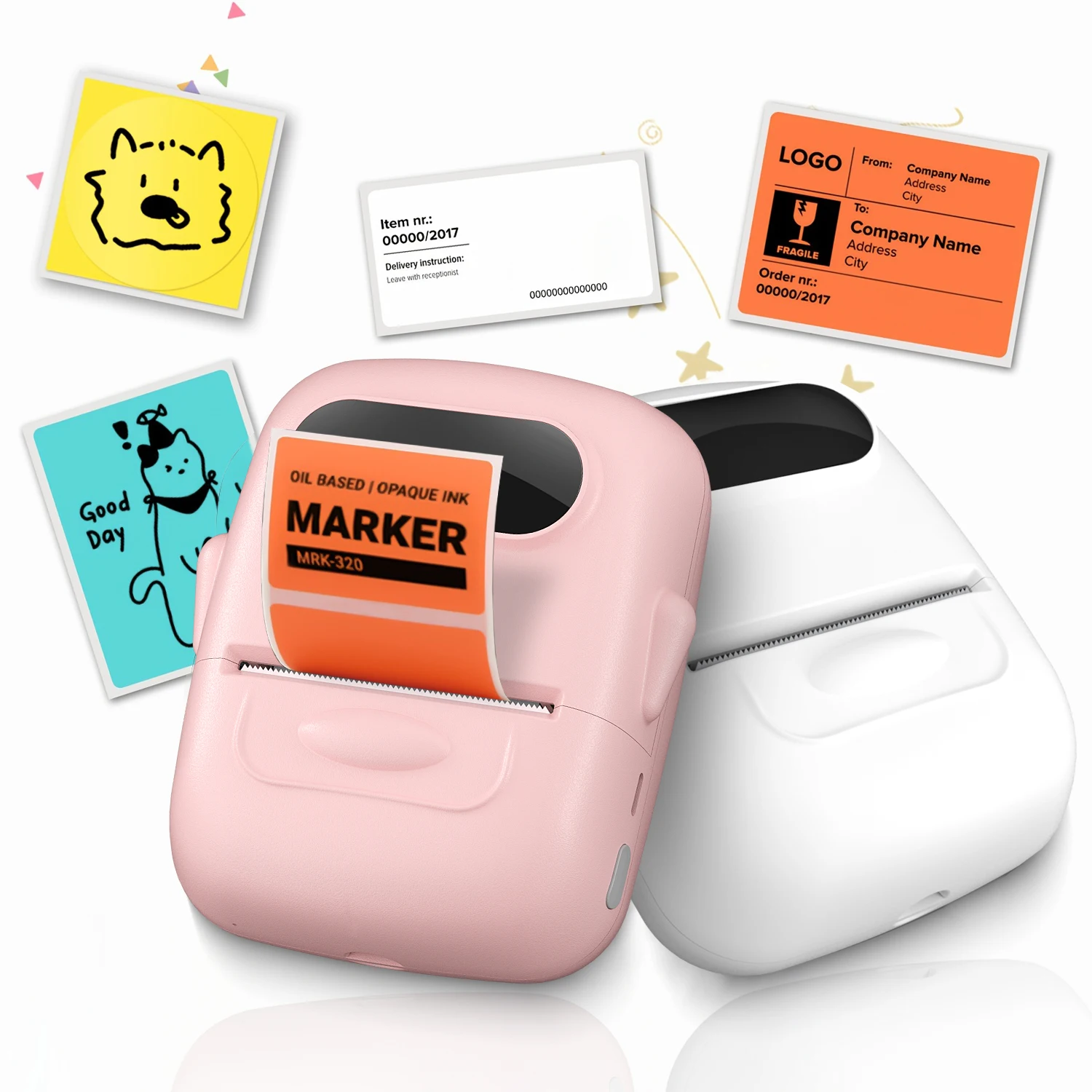 

Термопринтер этикеток Marklife P50, миниатюрный портативный Bluetooth-принтер для кухни, школы, офиса, подарков, творчества и маркировки