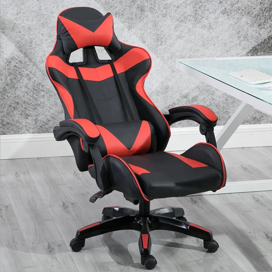 Zero gravity Internet cafe rocking chair game cheap computer computer game chair with foot pads gold pu leather racing chair gam