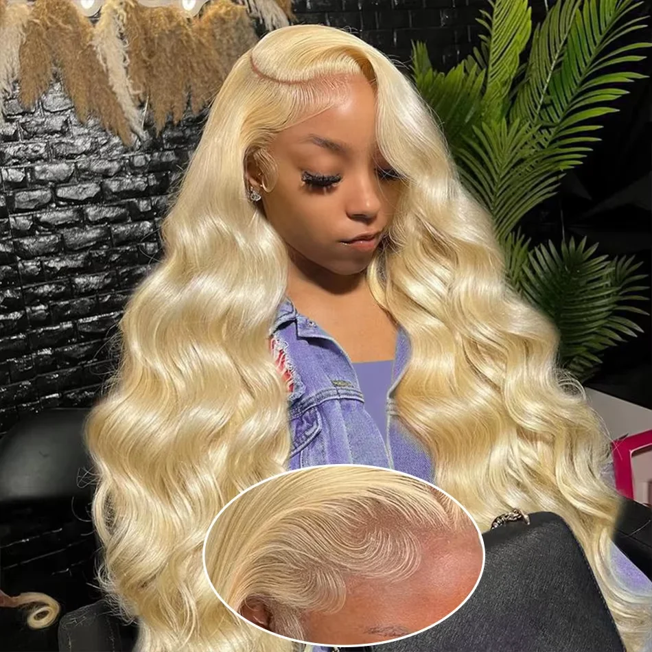 

HD Transparent 613 Blonde Body Wave Lace Frontal Wig 13x6 For Women Brazilian 40 Inch Colored Front Human Hair Wigs PrePlucked