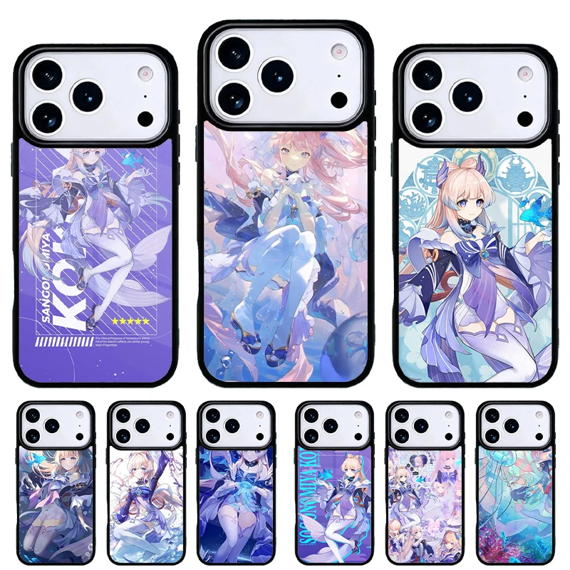 Funda Genshin Impact Kokomi para iPhone 14 13 12 11 Pro Max