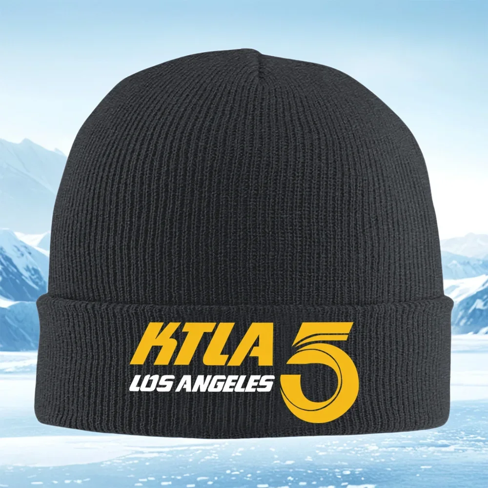 2026 KTLA Los Angeles Number Five logo Men Women Unisex Knitted Hat Beanie Pullover Cap Winter Thermal Warm Christmas Outdoor Cy