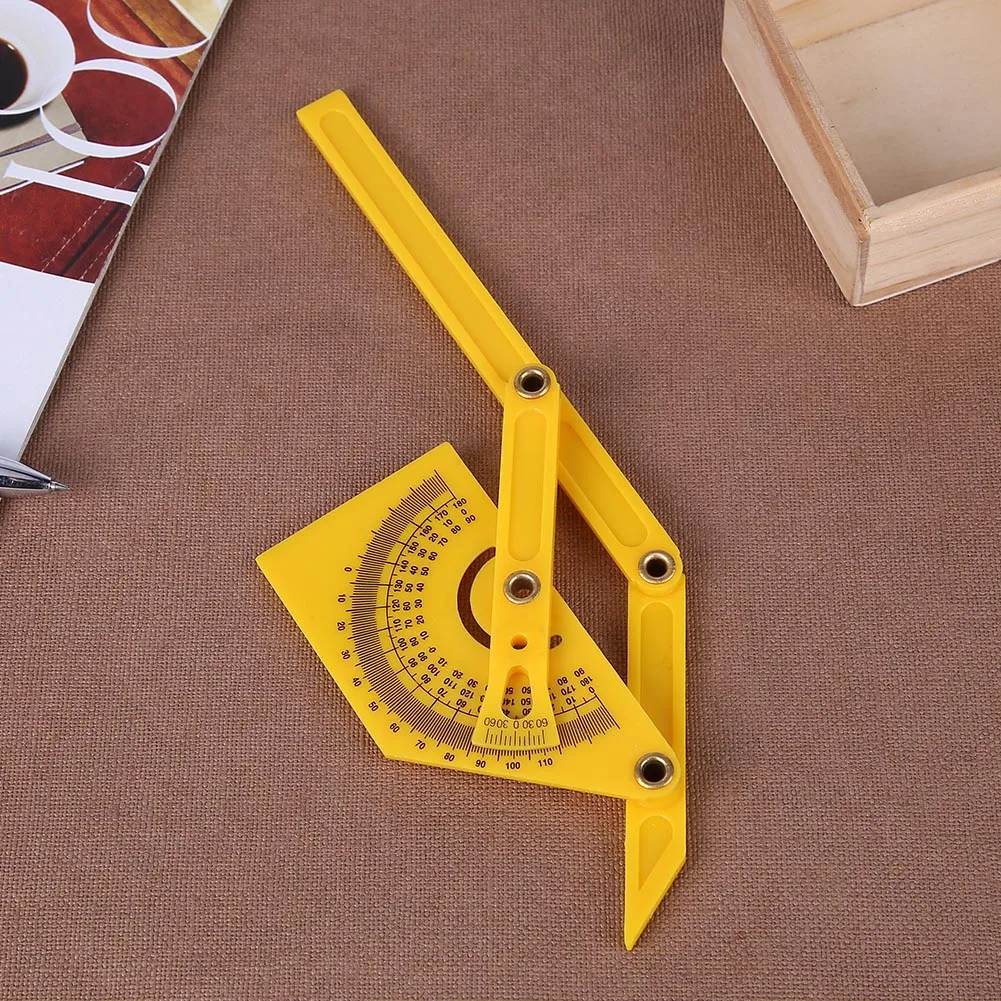 Plastic Angle Ruler Tools 0-180 Degree Angle Finder Durable Angle Finder Miter Gauge Universal for Carpenter Tool Woodworking