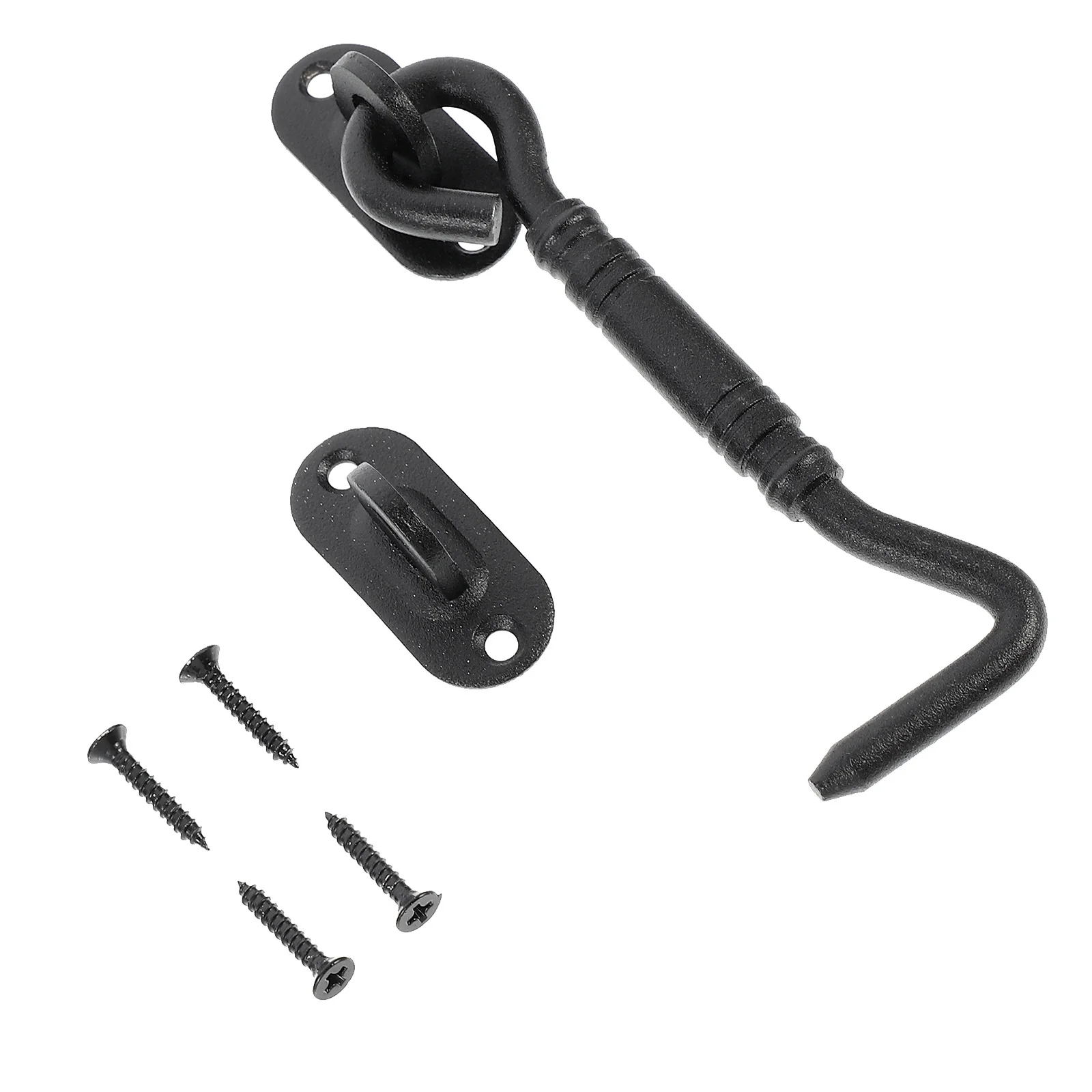 

1 set Barn Door Latch Lock Heavy Duty Stainless Steel For Interior Exterior Doors Durable Polished Surface Easy Install Door