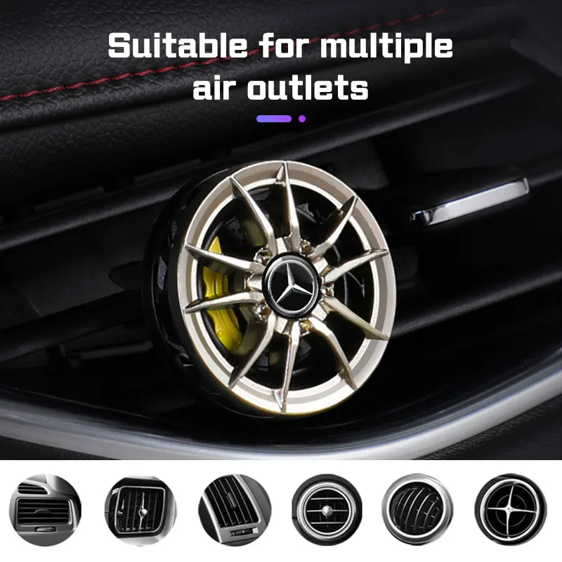 Car air outlet aromatherapy for Mercedes Benz AMG S400L S450 S480 W205 A C E GLC CLE CLA Air Freshener Solid Fragrance Diffuser