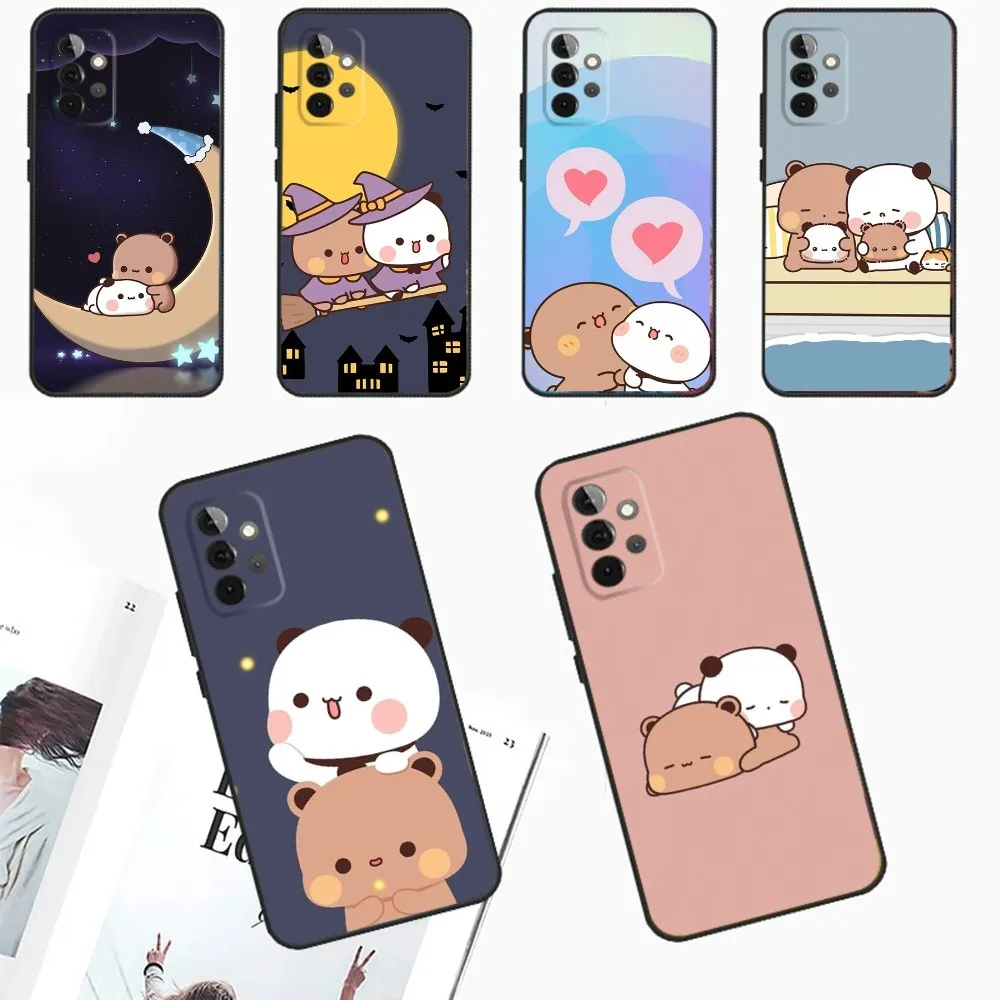 Cartoon Bear BUBU DUDU Phone Case For Samsung Galaxy A13,A21s,A22,A31,A32,A52,A53,A71,A80,A91 Soft Black Phone Cover