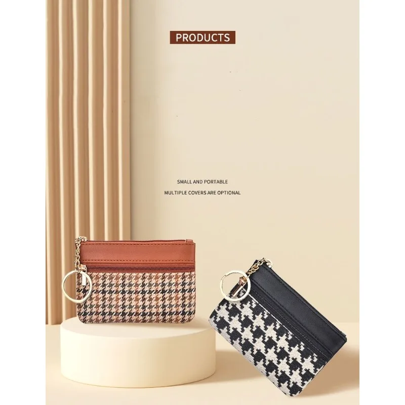 محفظة عملات معدنية بسيطة وعصرية بسحاب واحد، محفظة مربعة، حقيبة مفاتيح ذات سعة كبيرة، حقيبة للبطاقات، محفظة للعملات المعدنية، حقيبة تخزين