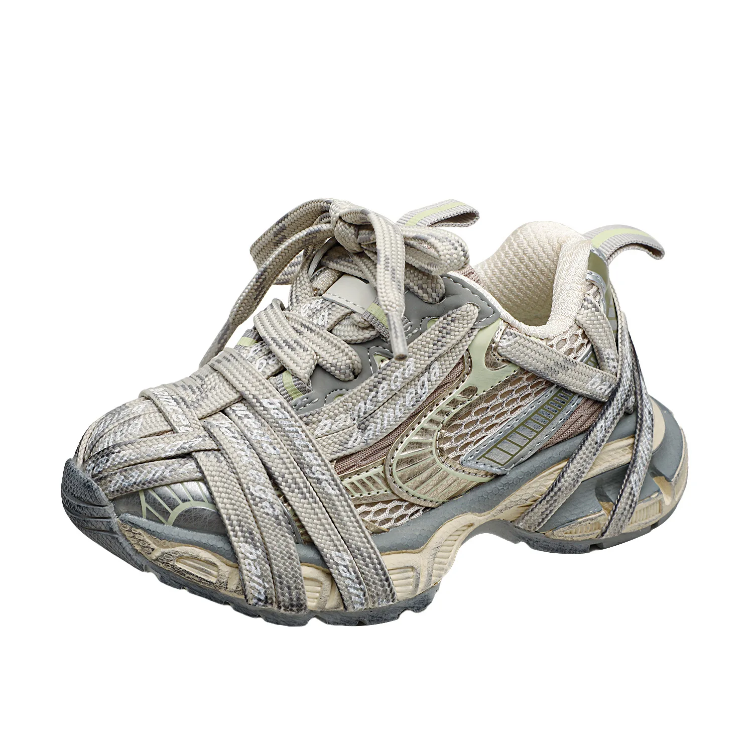 

2025 Autumn New Style Children's Boys Girls Multi-binding Graze Old Dad Shoes Toddler Breathable Comfortable Sports Shoes