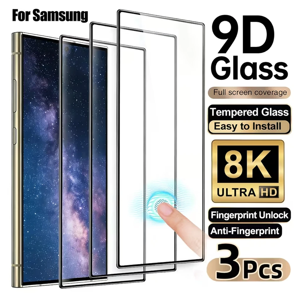 1/3PCS HD Screen Protector For Samsung S26 Ultra S26 Plus S26 S25 Edge S25 Plus S24 Ultra S24 S23 Tempered Glass For Samsung S26