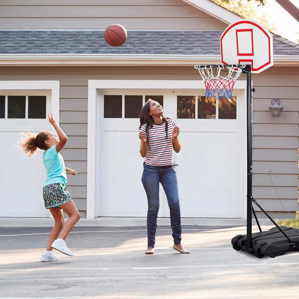 Aro de baloncesto portátil para interiores con altura ajustable para niños y adolescentes - Portería con sistema de soporte de baloncesto junior