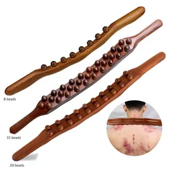 Carbonized Wood Lymphatic Drainage Massager Wooden Gua Sha Massage Stick Neck Back Relaxation Guasha Tool Body Anti Cellulite