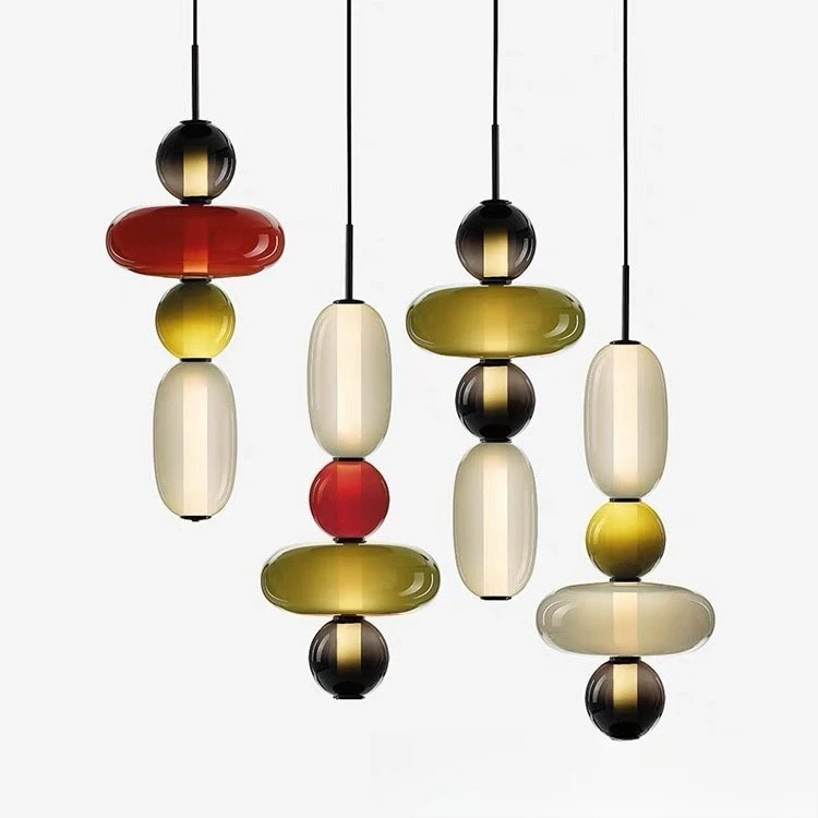 

Nordic postmodern light luxury colored candy gourd string cafe leisure
