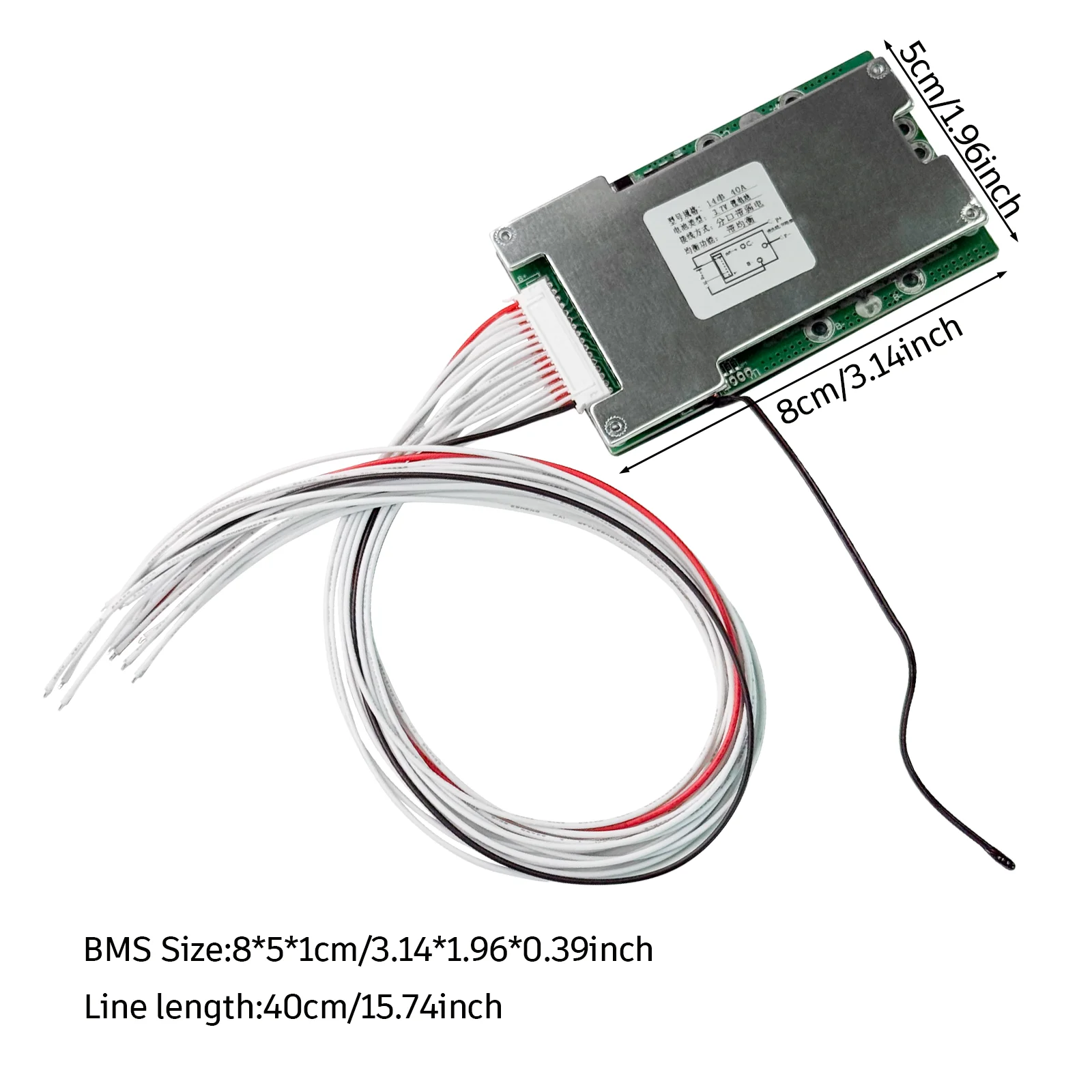 Lithium-Batterie-BMS für E-Bike- und Scooter-Akkupacks 7S10S13S14S16S20S 36V48V52V60V72V mit Schutzplatinen-Optionen 25A/30A/40A/50A/60A – Detail 18