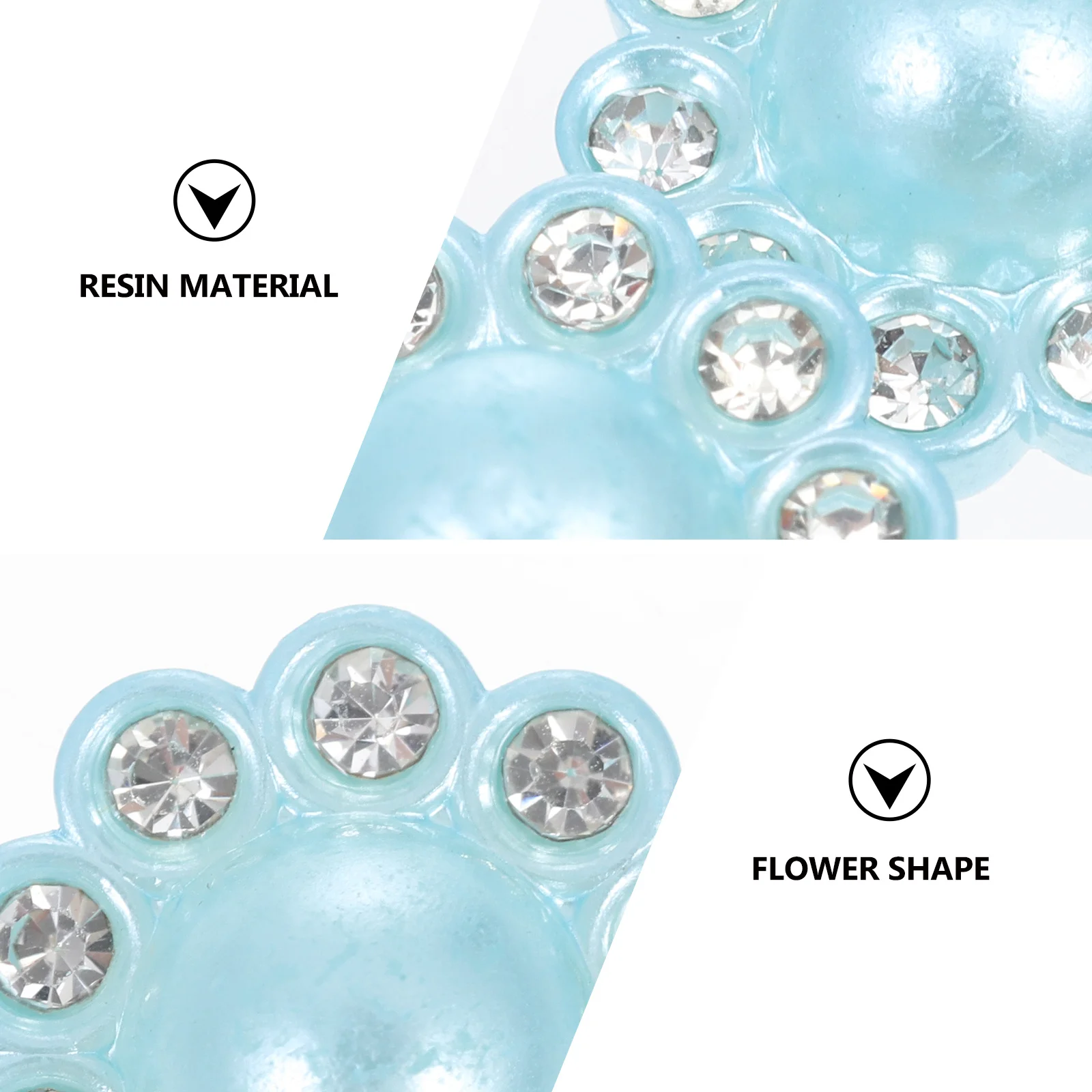 

50pcs Pearl Rhinestone Button Creative Diamond-Studded No Hole Buttons For Diy Crafts Clothing Accessories Decorative