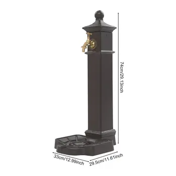 方形戶外水柱附水龍頭獨立消防栓水龍頭復古水柱,適用於花園、牧場、後院灌溉 10 最佳銷售 水龍頭花園 - №2