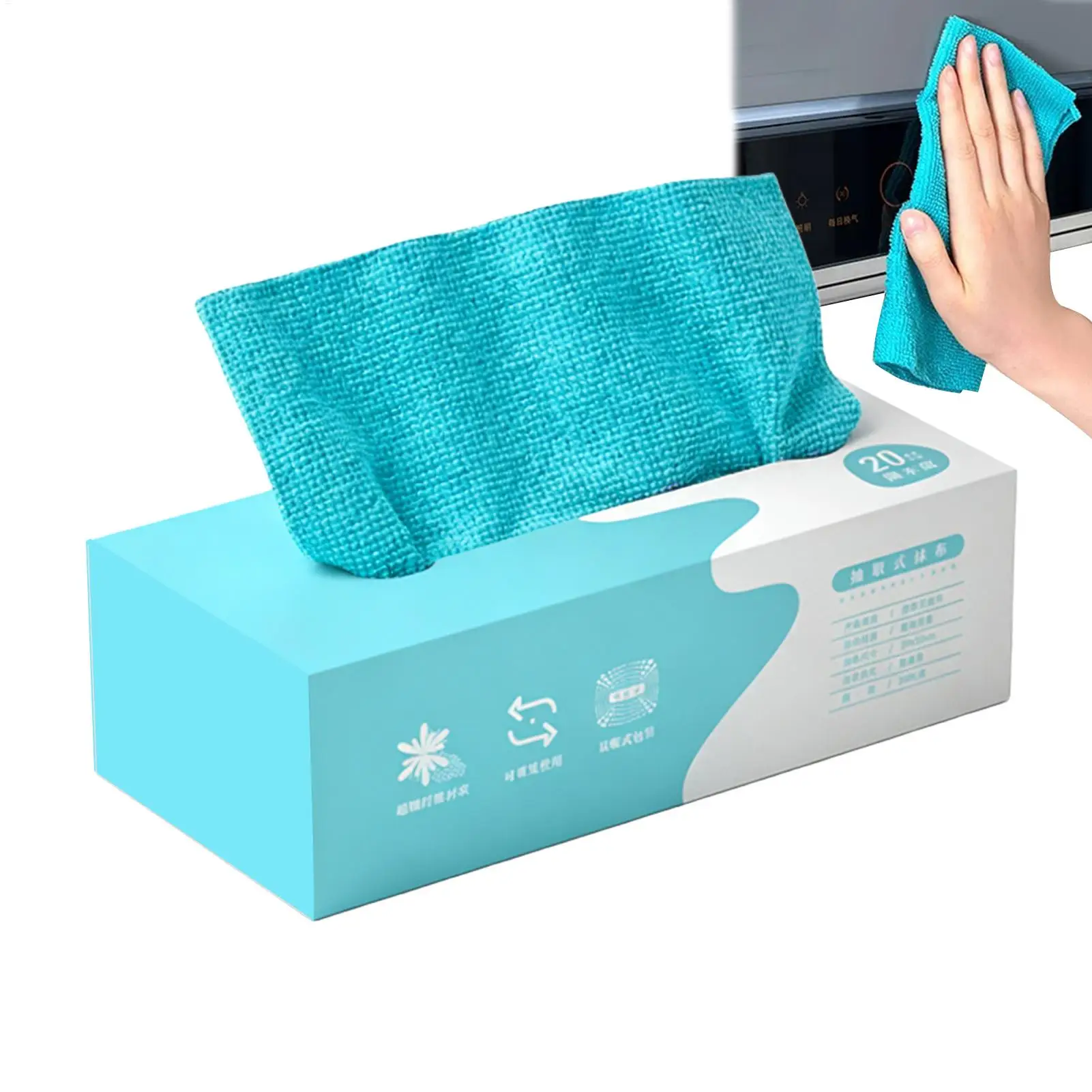 Mikrofaser-Reinigungstücher 20 Stück Streifenfreie Superabsorbierende Reinigungstücher Wiederverwendbare Waschlappen für Küche Bad Auto