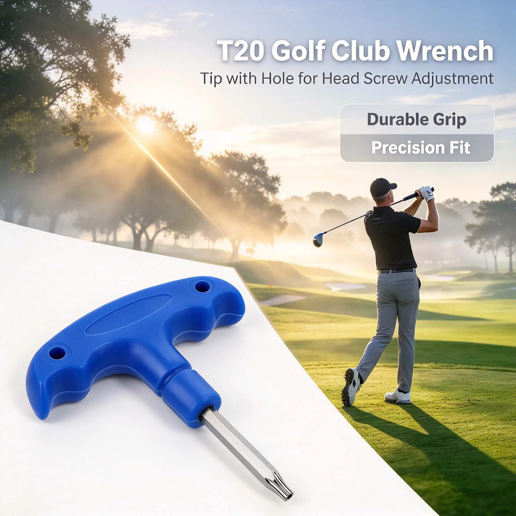 Golf Maintenance Tool T20 Torque Wrench Plastic Handle Golf Club Head Adjustment Driver Repair Replacement Accessories Kit