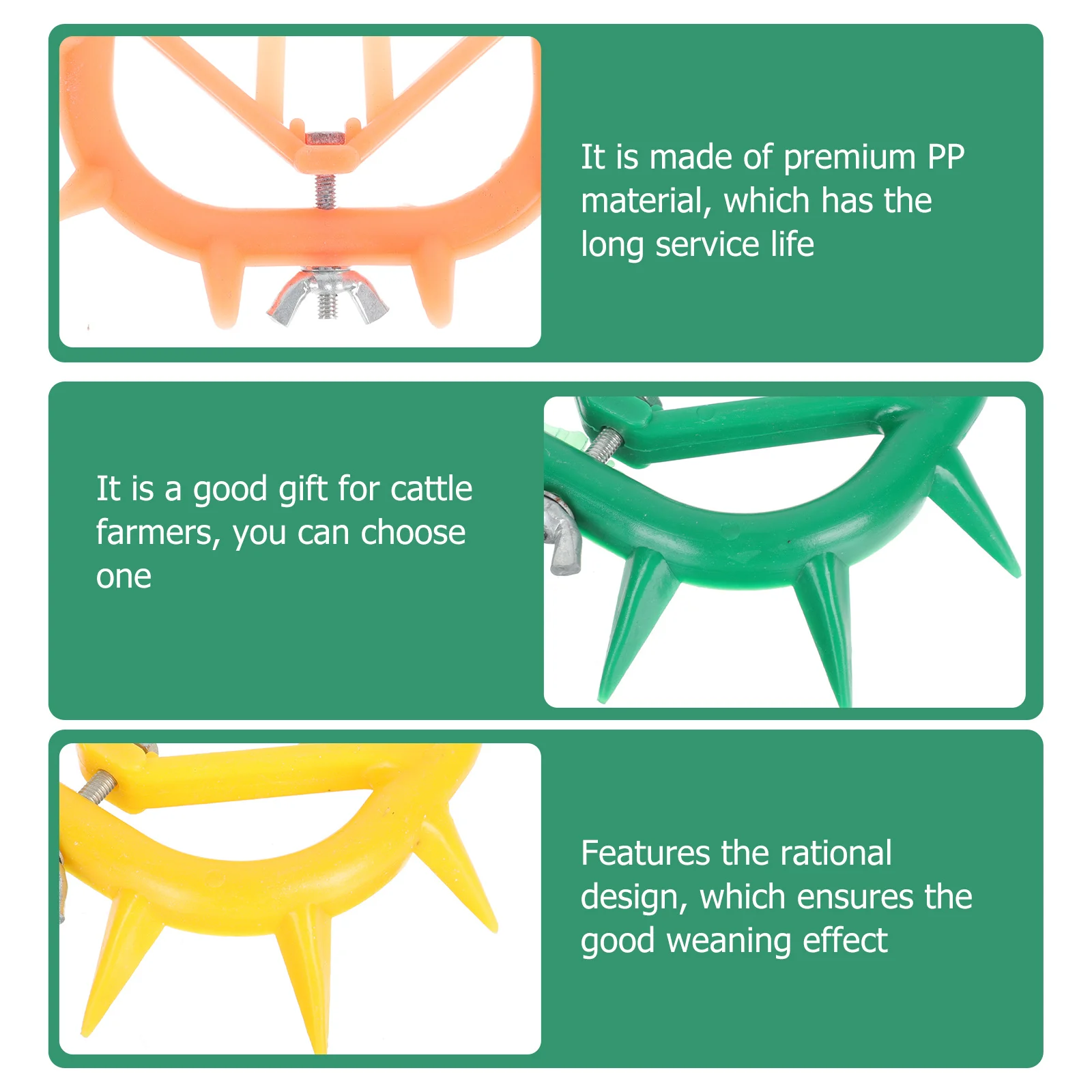 

6Pcs Cattle Plastic Nose Clip Durable Calf Weaning Tool Practical Livestock Equipment Calf Weaner Cattle Weaner