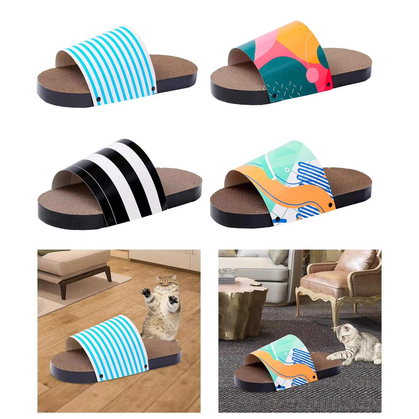 Slippers Cat Scratcher Cardboard Wear Resistant Grind Claws Protect Furniture Pet Sleeping Bed Cat Sofa for Indoor Cats Rest