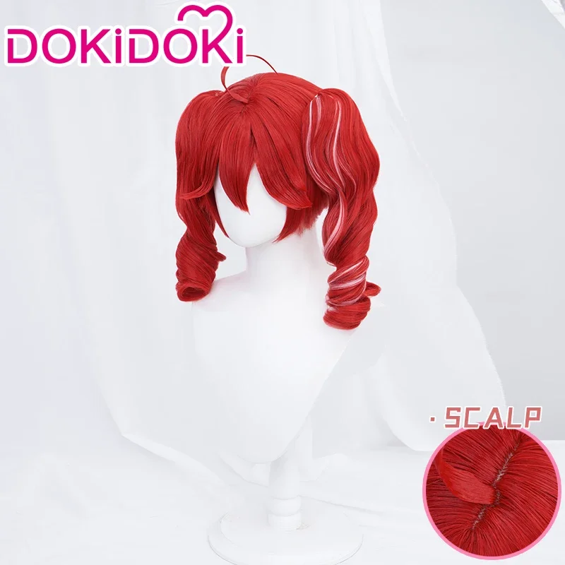 IN STOCK Tetoo Wig Cosplay DokiDoki Women Cute Red Ponytail Wig High Heat Resistant Hair Tetoo Wig Free Wig Cap Christmas