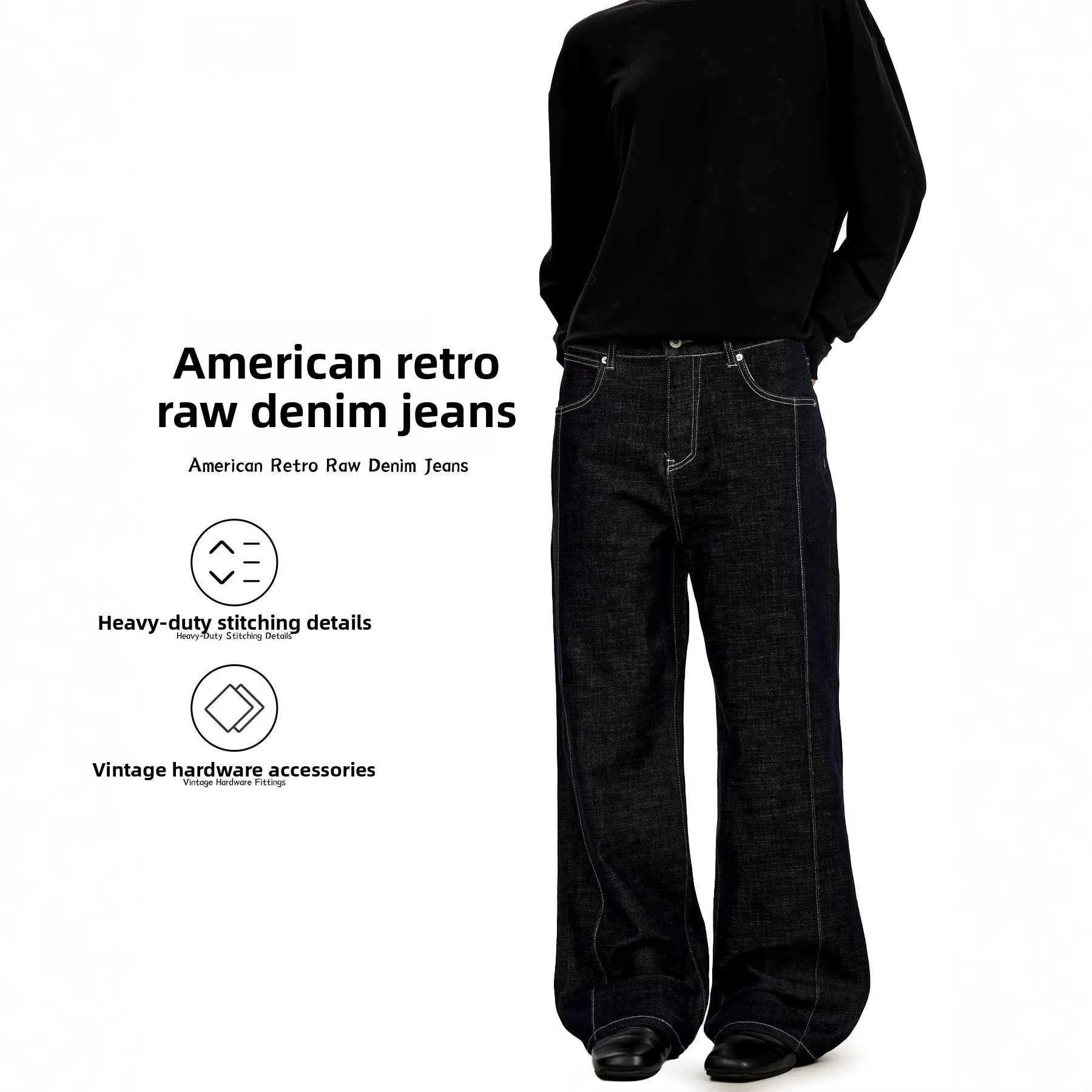 

Мужские джинсы Deep Blue Original Denim, облегающие, прямого кроя, повседневные, длинные, в стиле ретро, американские, молодежные, для повседневной носки