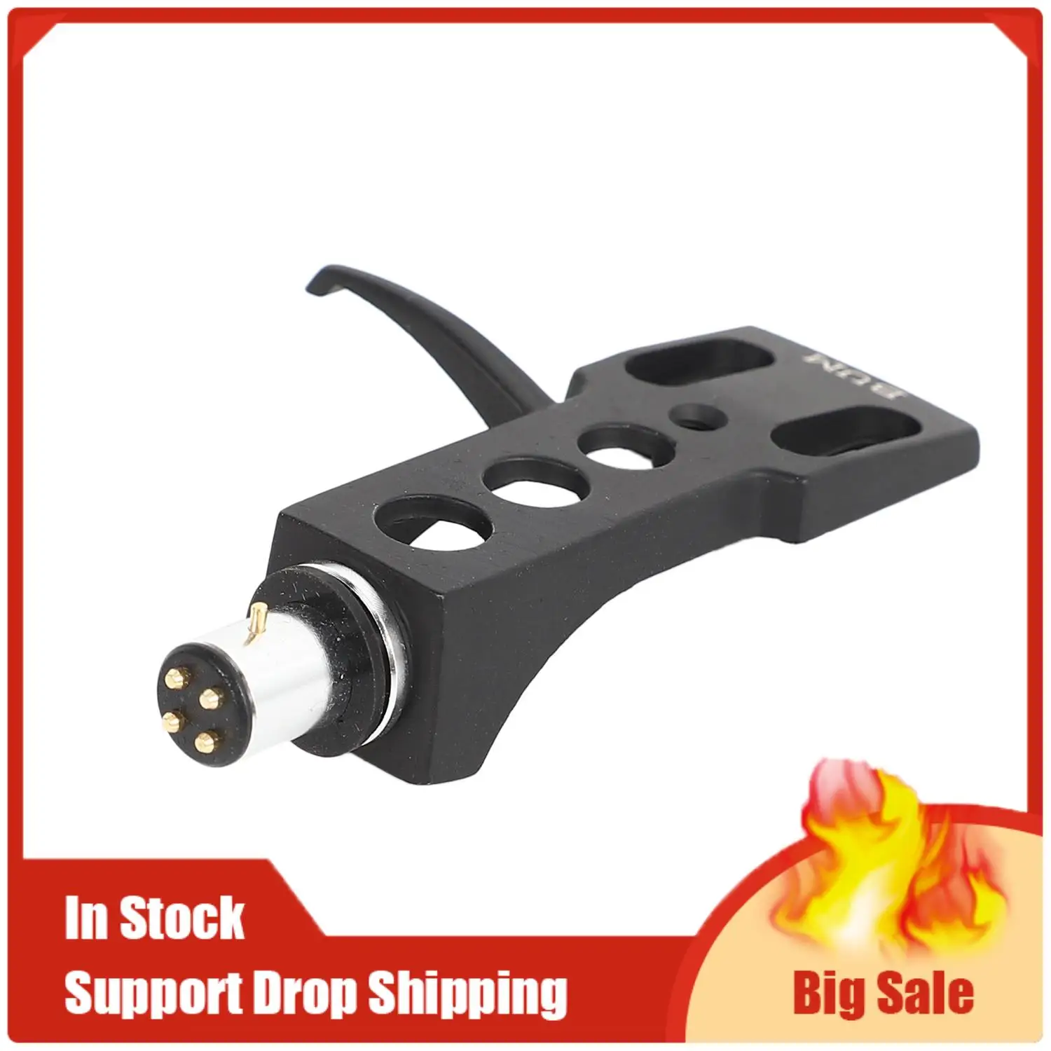 Topaanbiedingen Zwarte draaitafel Headshell voor technics voor andere draaitafels 4-pins contacten Geschikt voor Phono-draaitafels Headshell