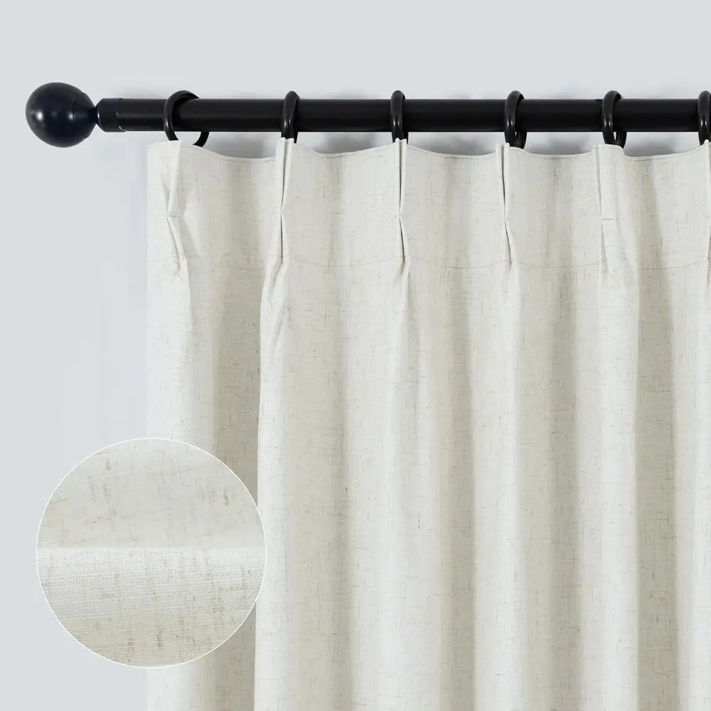 ผ้าม่านกันแสงแบบไขว้ทอผ้าลินิน รุ่น Unique Length 94 ชุด 2 ชิ้น สำหรับห้องนอนและห้องนั่งเล่น