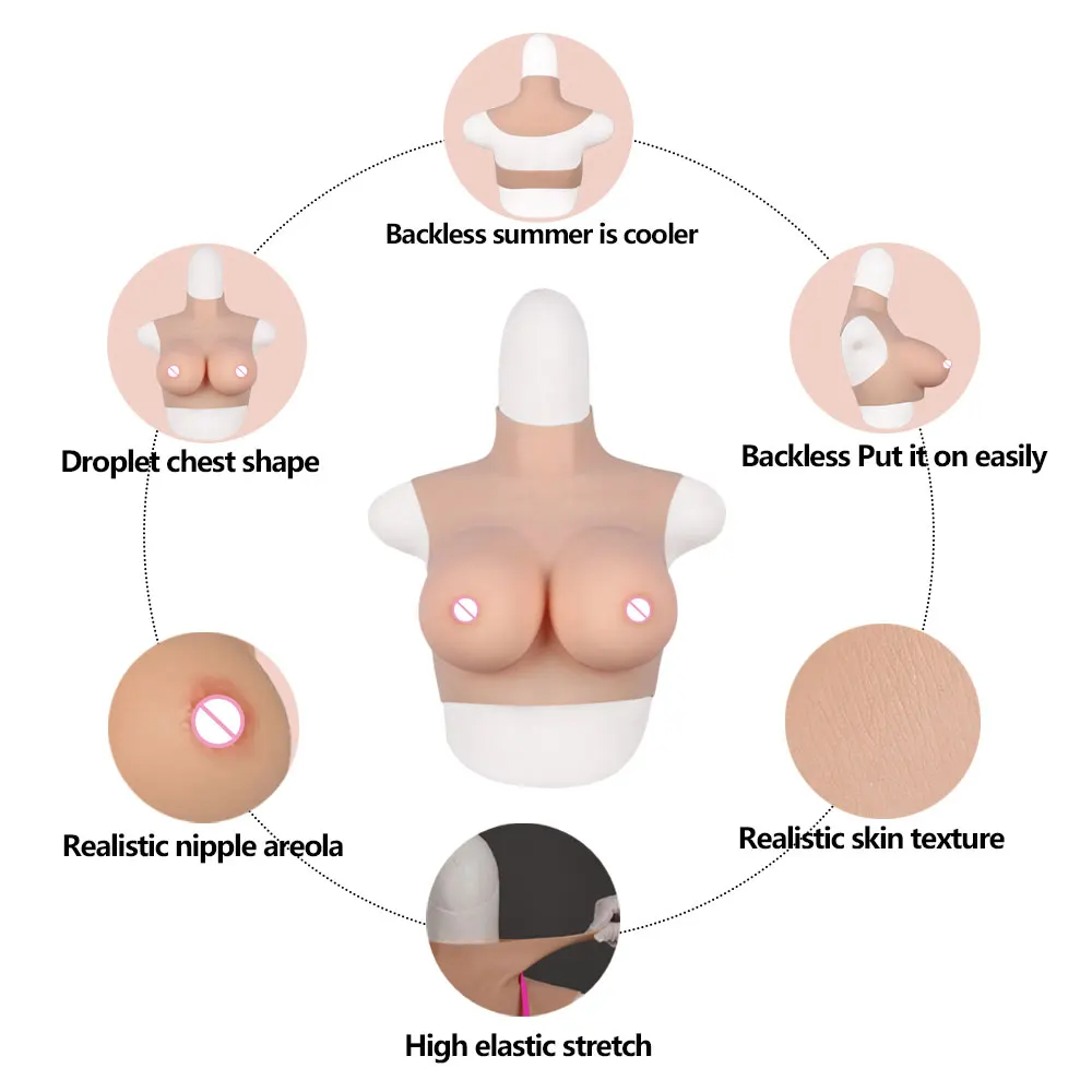 Realistic Nipple Areola Huge Fake Boobs Big Silicone Breast Forms For Crossdresser Trans Transgender Shemale Drag-queen Cosplay