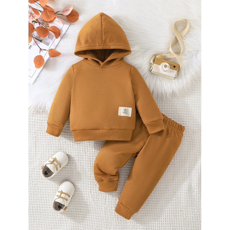 2 Piece Set Spring Autumn Boys Boutique Clothing Korean Casual Fashion Hooded Long Sleeve Baby Tops+Pants Kids Clothes BC1259