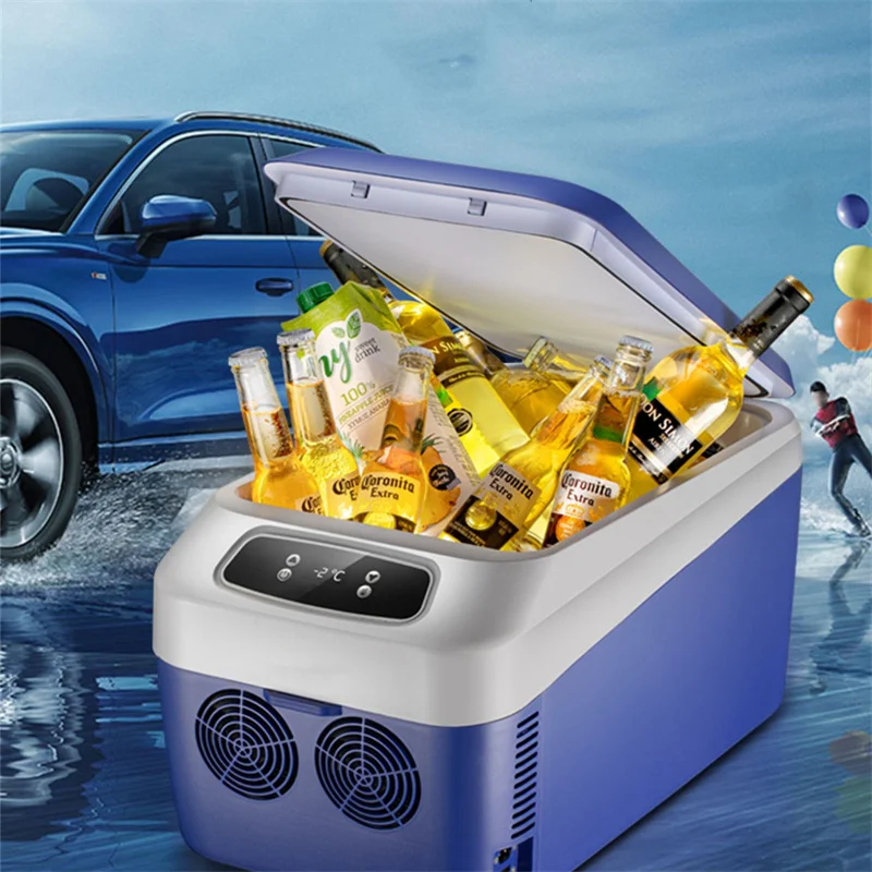 24L Car Home Refrigerator Mini Fridges 12/24V 110/220V Freezer Cooler Heater Food Storage Box for Car Home Pinic Camping