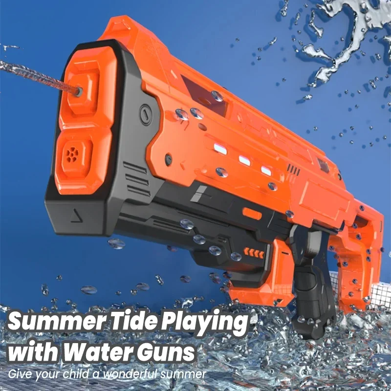 Large Capacity Strong Electric Water Gun Toy Fully Automatic Water Absorption Continuous Spray Blaster Summer Toy for Adult Gift