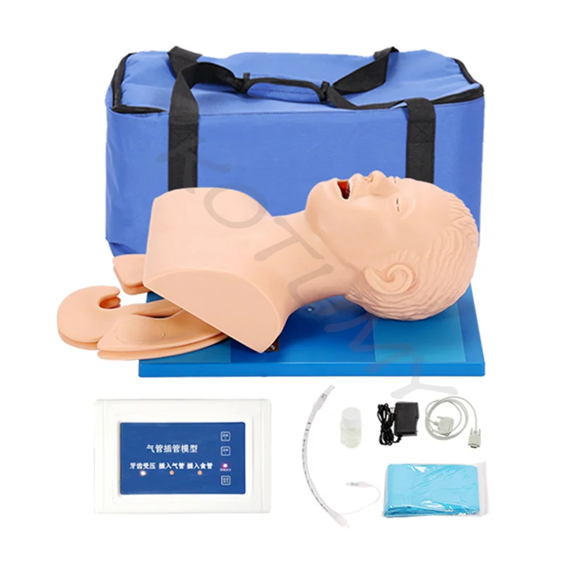 Imagem -05 - Intubação Manequim Training Model para Adulto Eletrônico Humano Tracheal Training Model Airway Management Device Pvc Alarm Sim