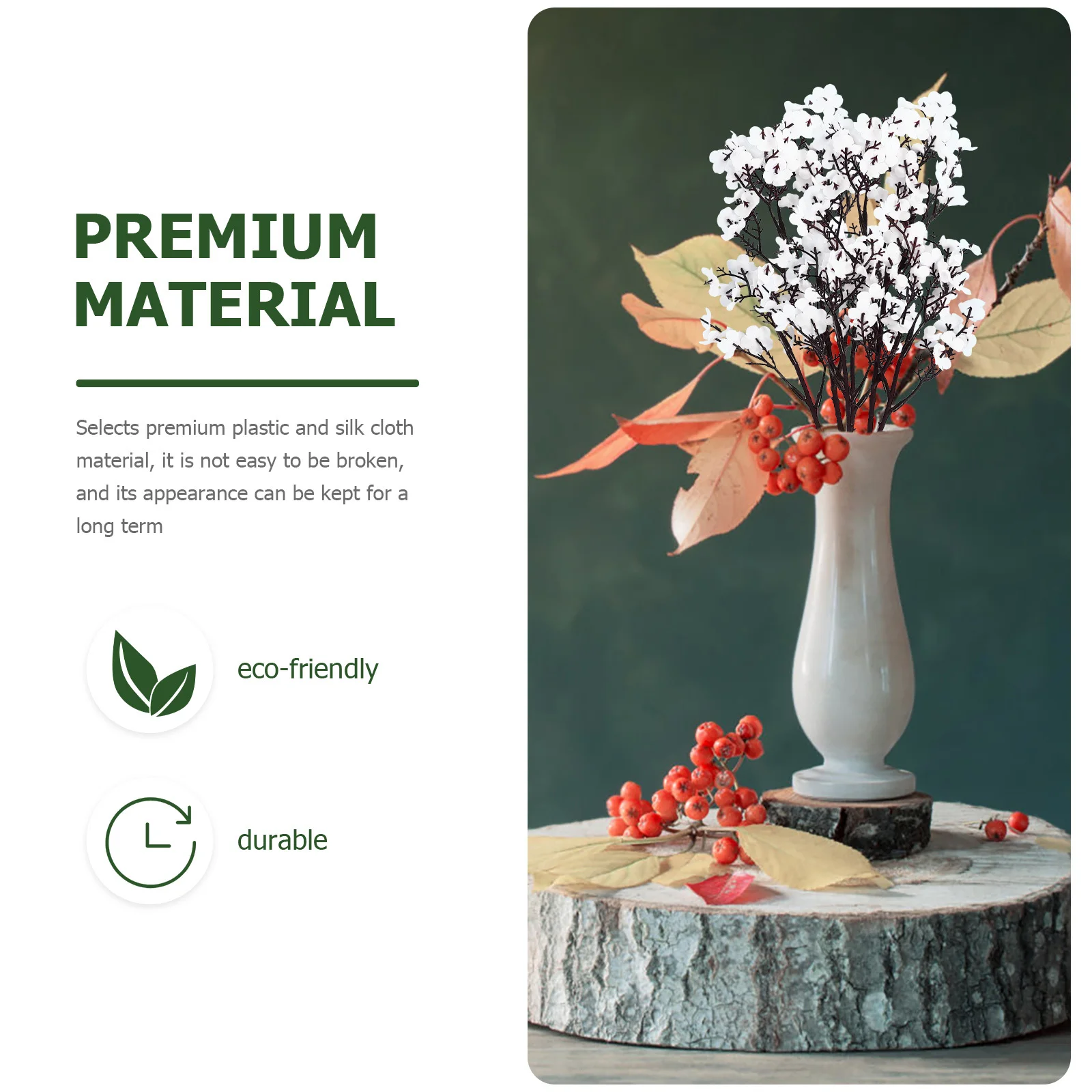 

6Pcs Simulated Gypsophila Decor Set Premium Silk Cloth Fake Flower DIY Home Flower Ornament Wedding Photo Prop