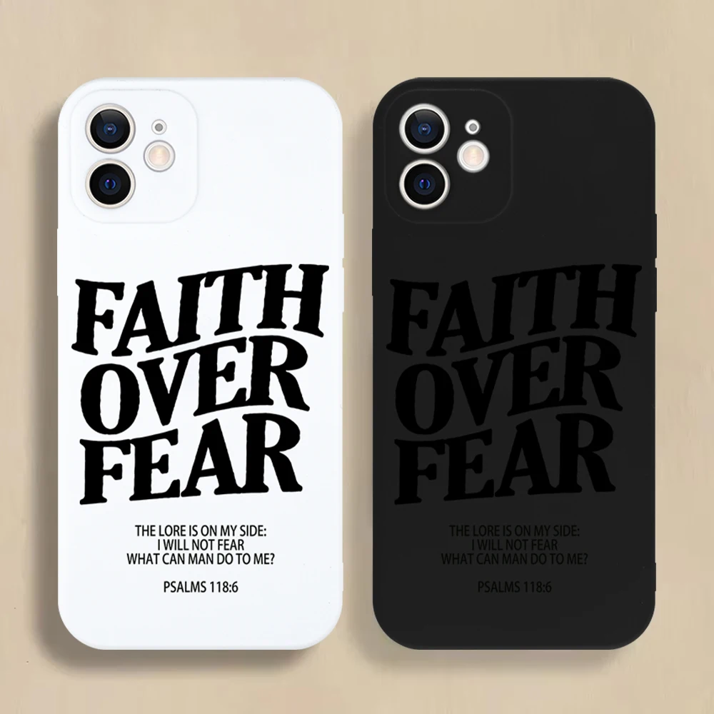 Coque de téléphone de haute qualité, fe sur la peur, confortable à tenir, pour iPhone 16 15 14 13 12 11 Pro Max Mini X XS XR SE 7 8 Plus