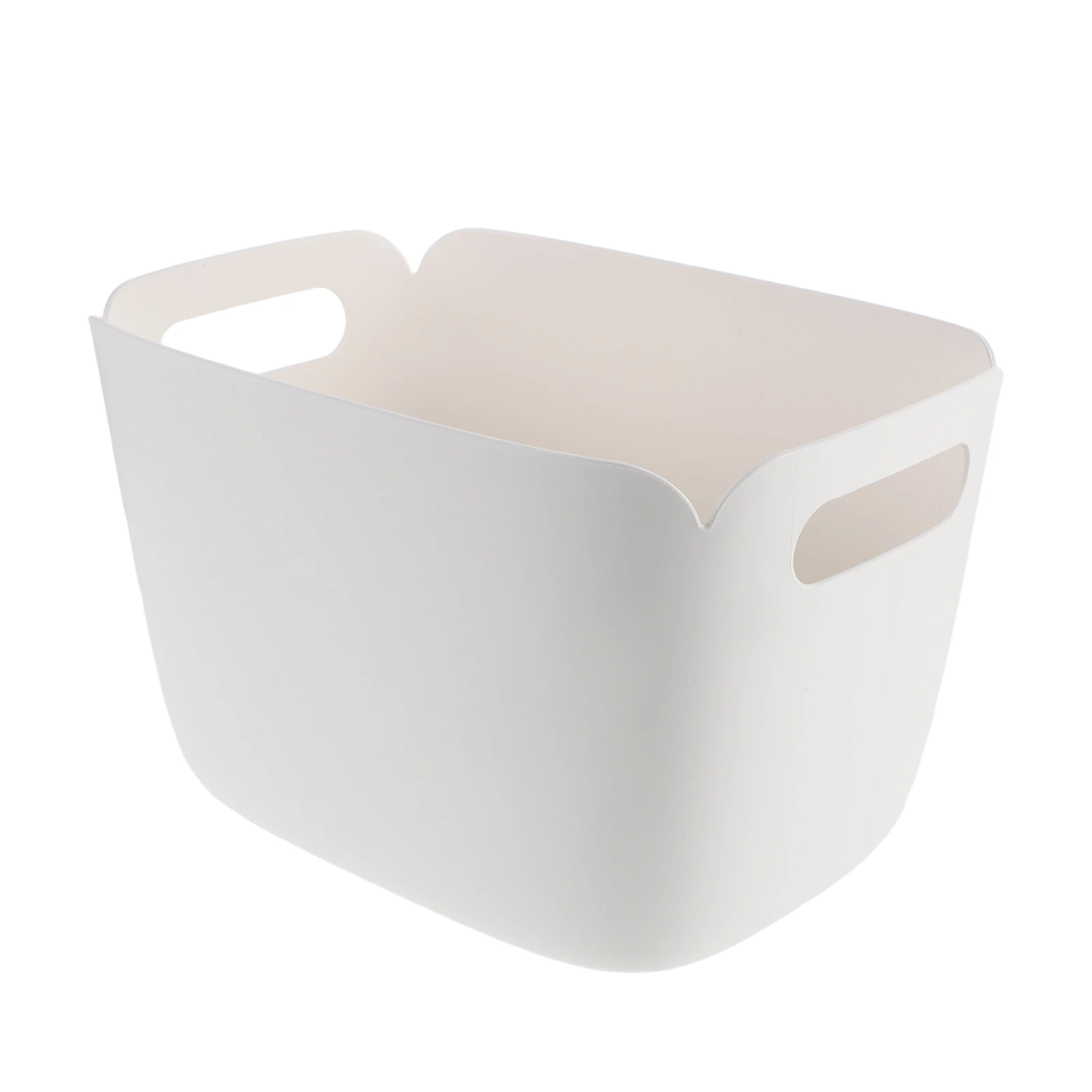 

Plastic Home Organizer Bins Snack Storage Containers Shelf Baskets Laundry Cubes White Aesthetic Boxes Compact SpaceSaving